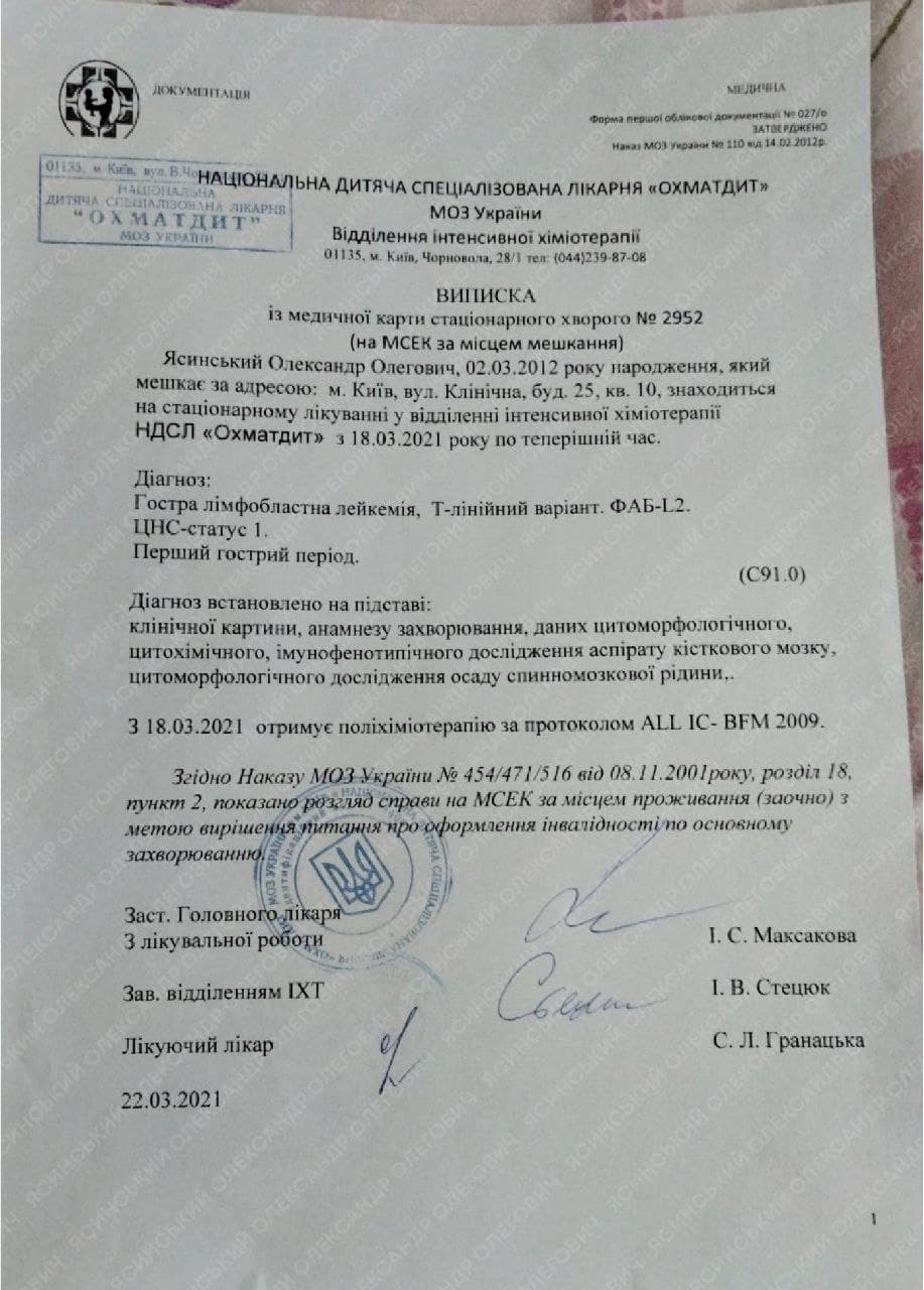 Диагноз.
