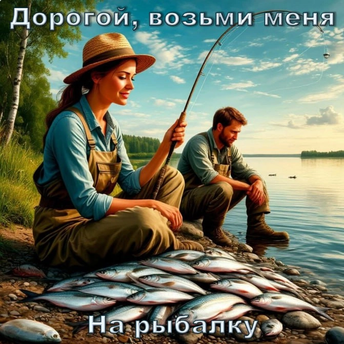 Можно и жену на рыбалку взять.