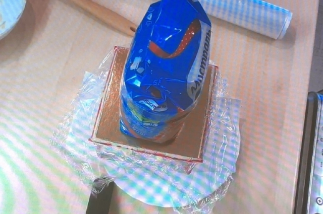 Так должна выглядеть пасха под прессом перед заморозкой.