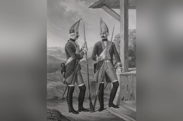 Гренадер русской армии конца XVIII века.