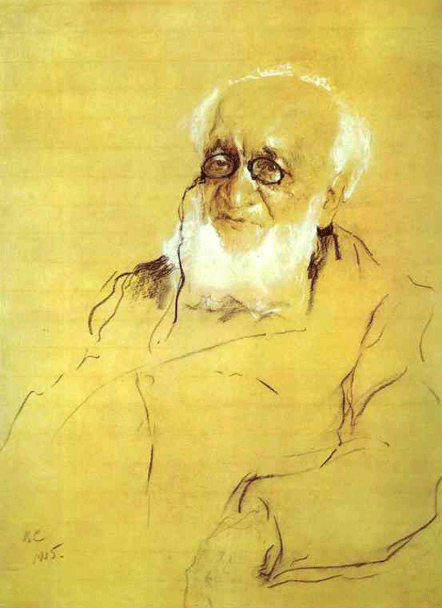Петр Семёнов-Тян-Шанский. Портрет работы Валентина Серова, 1905 год.