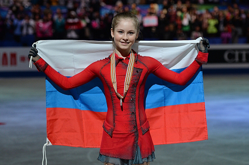 Юлия Липницкая, завоевавшая серебряную медаль на Чемпионате мира по фигурному катанию 2014 года в Сайтаме