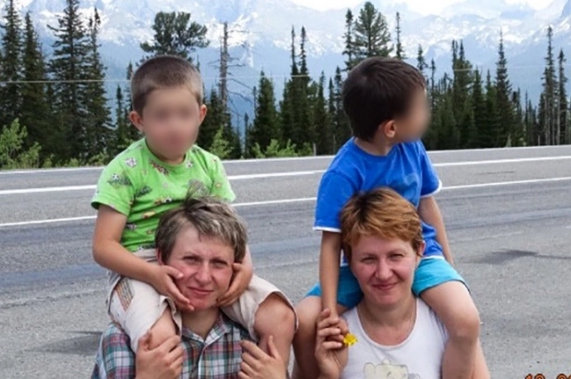 Марина Фокина с детьми.