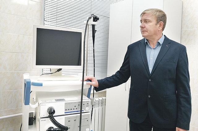 Главный онколог Тамбовской области Андрей Иванников посещает центр амбулаторной онкологической помощи в третьей городской больнице Тамбова.