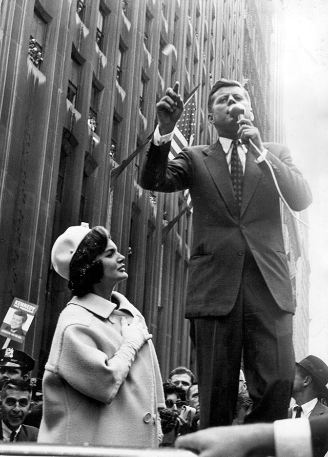 Жаклин и Джон Кеннеди. Президентская кампания, Нью-Йорк, 1960 г.