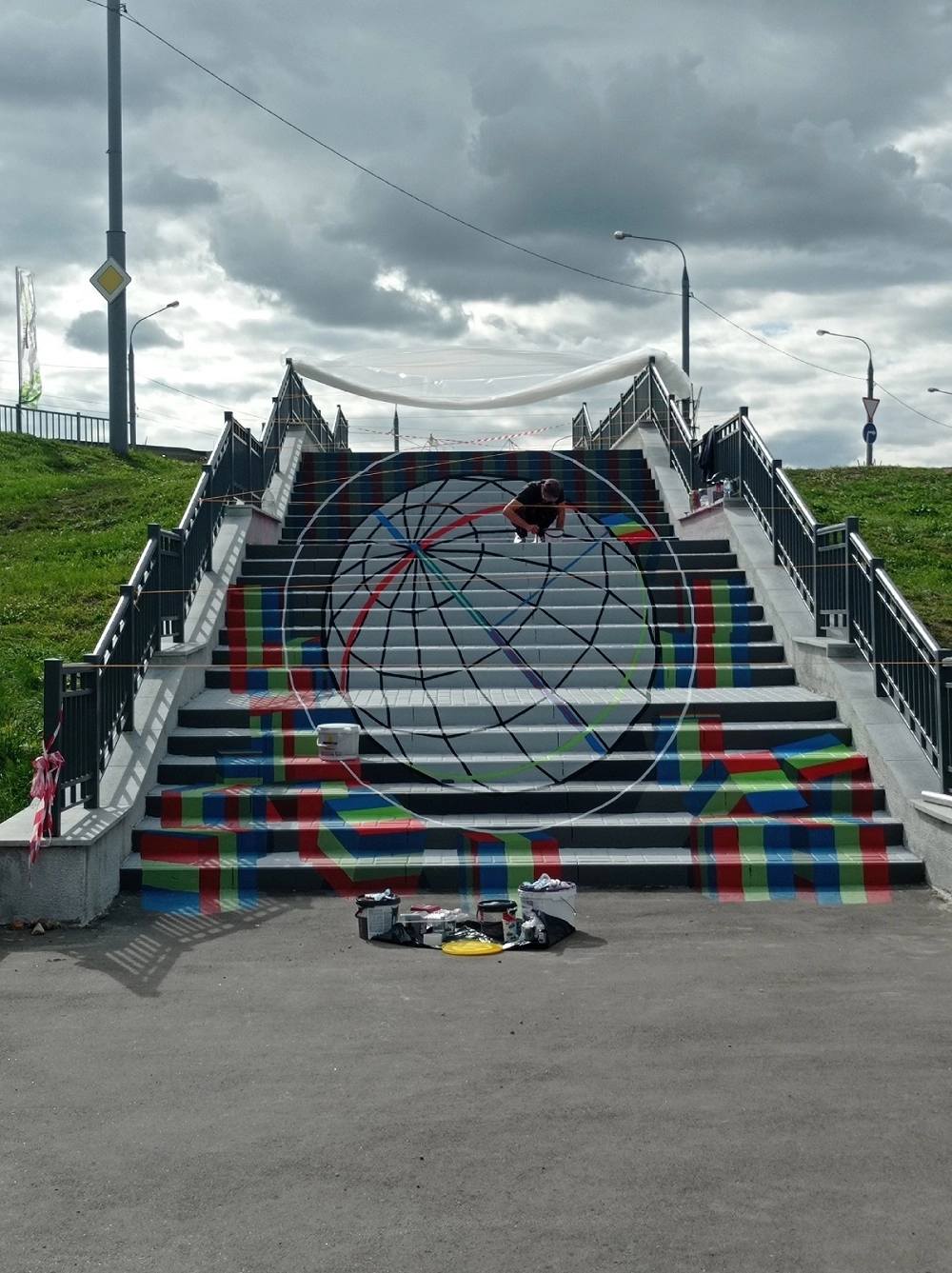 Лестница в сквере Волкова.