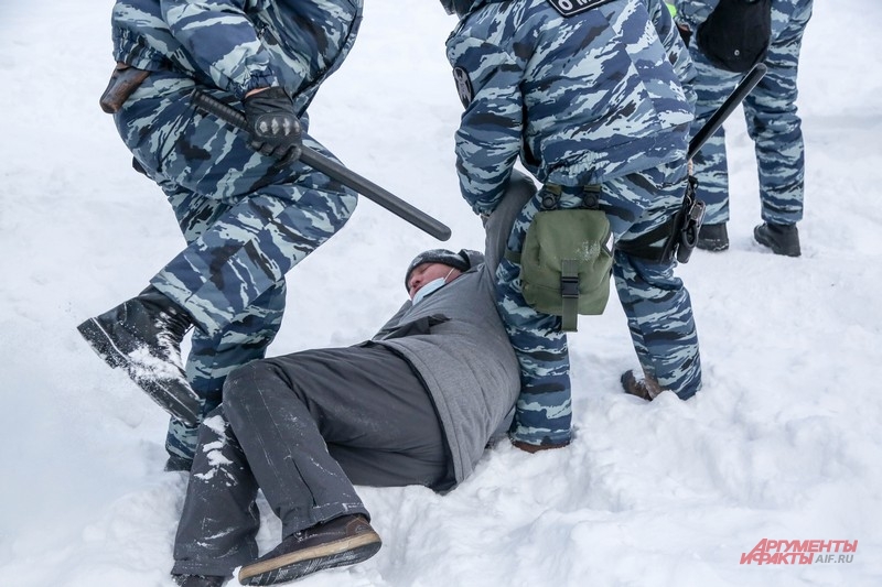На льду протестующие могли двигаться только по тропкам - ОМОН легко их отлавливал