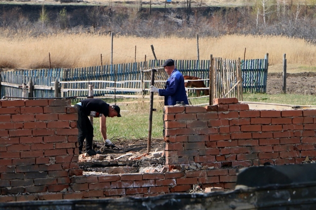 От домов в Называевске остались руины. 