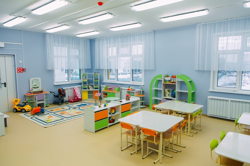 Групповые помещения в детском саду Зеленая планета в микрорайоне Волжские кварталы