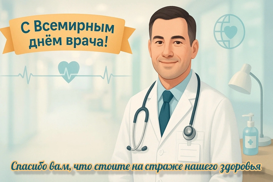 Благодарим врачей за заботу о нас. 