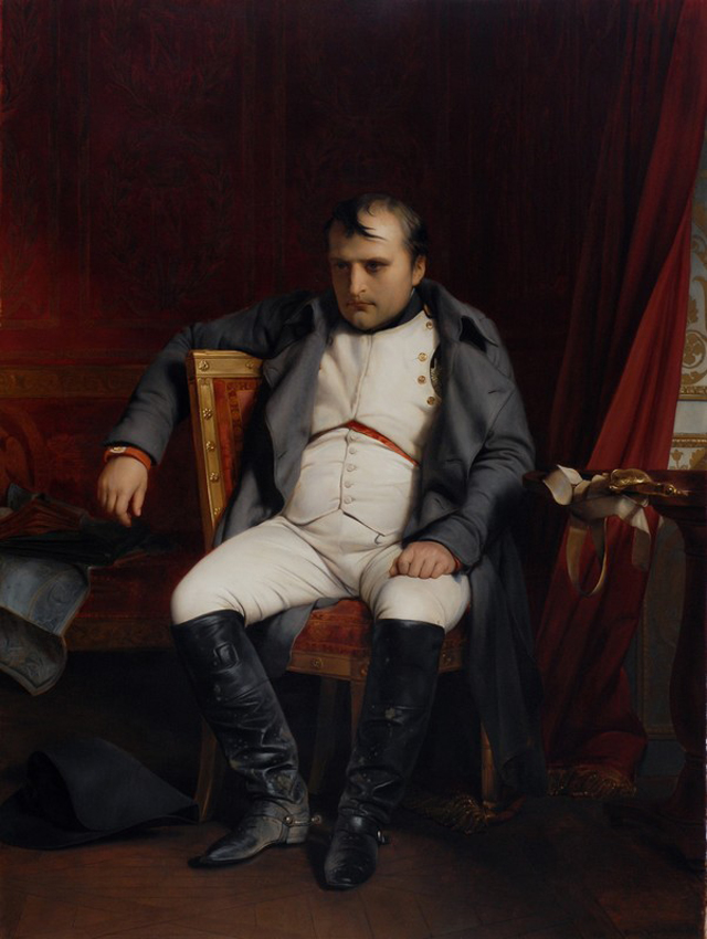 Наполеон Бонапарт после отречения во дворце Фонтенбло. Деларош (1845)