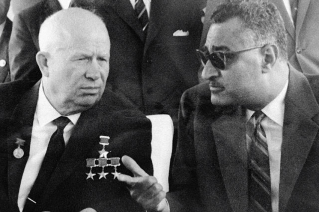 Никита Хрущев и Гамаль Абдель Насер. 1964 г.