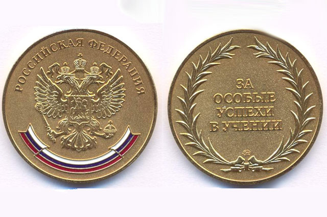 Золотая медаль За особые успехи в учении, 2007 г