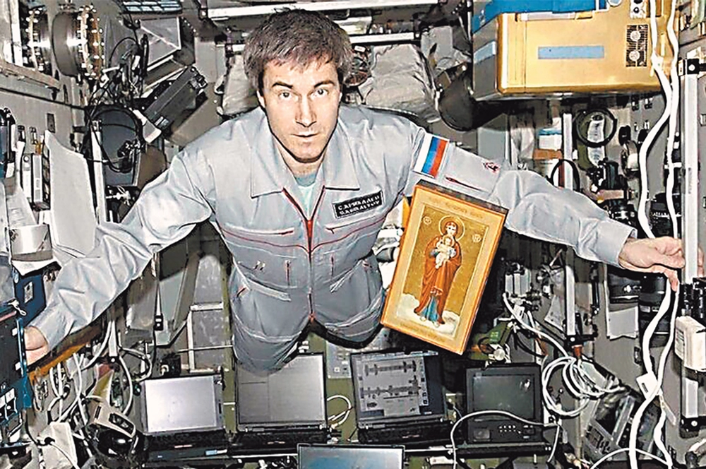 Сергей Крикалёв на МКС
