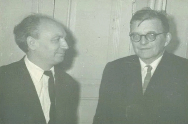 Назиб Жиганов и Дмитрий Шостакович, Казань, консерватория, 1960-е гг.