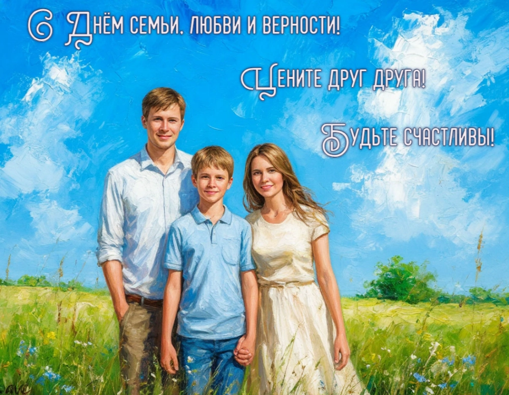 Открытки, день семьи, любви и верности, челябинск,
