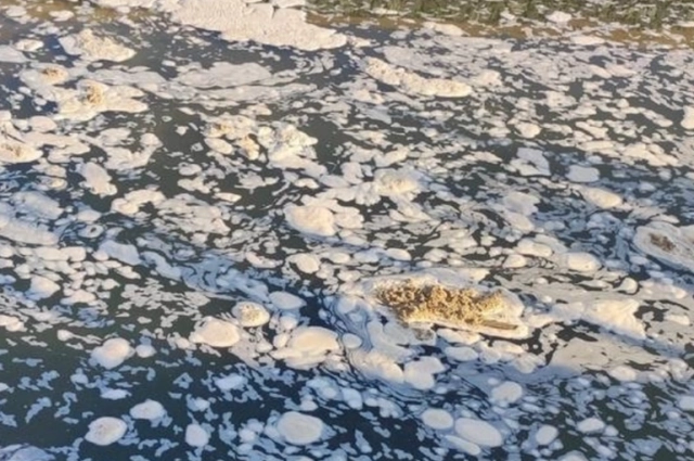В апреле 2026 года на Нижнем Кабане — в районе нового здания театра Камала — жители обнаружили пену на поверхности воды