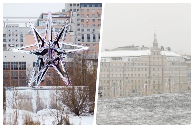 Виды Москвы 29 декабря 2024 года (слева) и 29 декабря 2025 года.