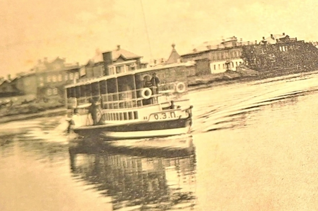 Пароход «Оскар Эдуардович Петцольд» на Кабане, начало XX в.