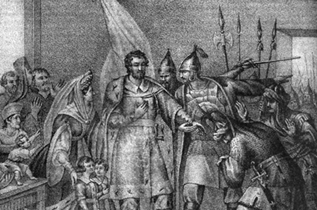 Борис Чориков. Князья и бояре вызываются возвратить Василию Тёмному великокняжеский престол, 1446 год.