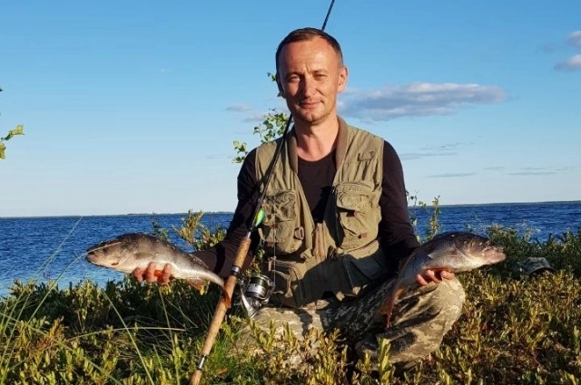 Дмитрий Савватеев на трофейной рыбалке. 