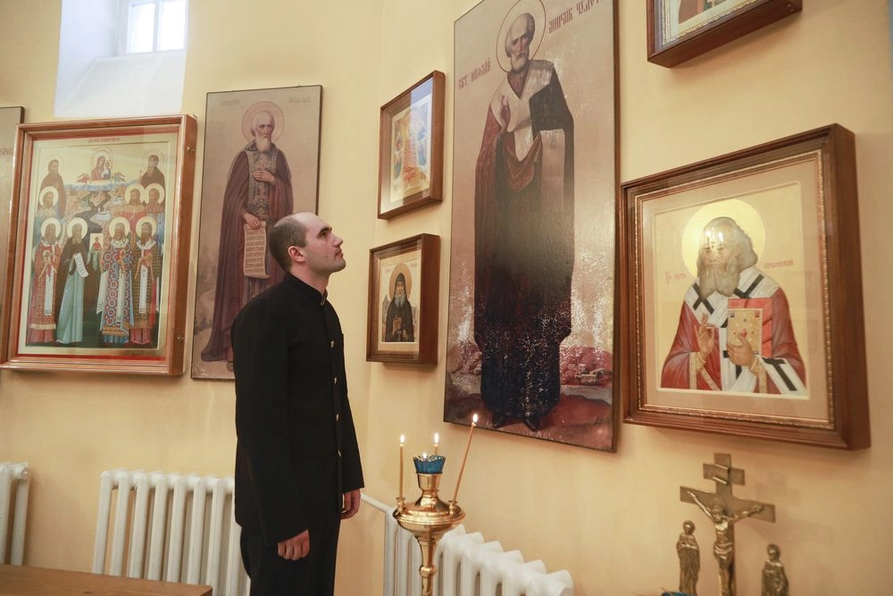 В Храме Иверской Божьей матери.