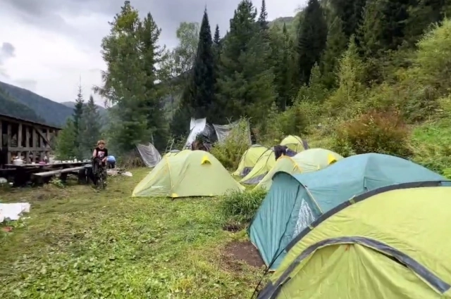 Лагерь студентов на заимке Агафьи Лыковой.