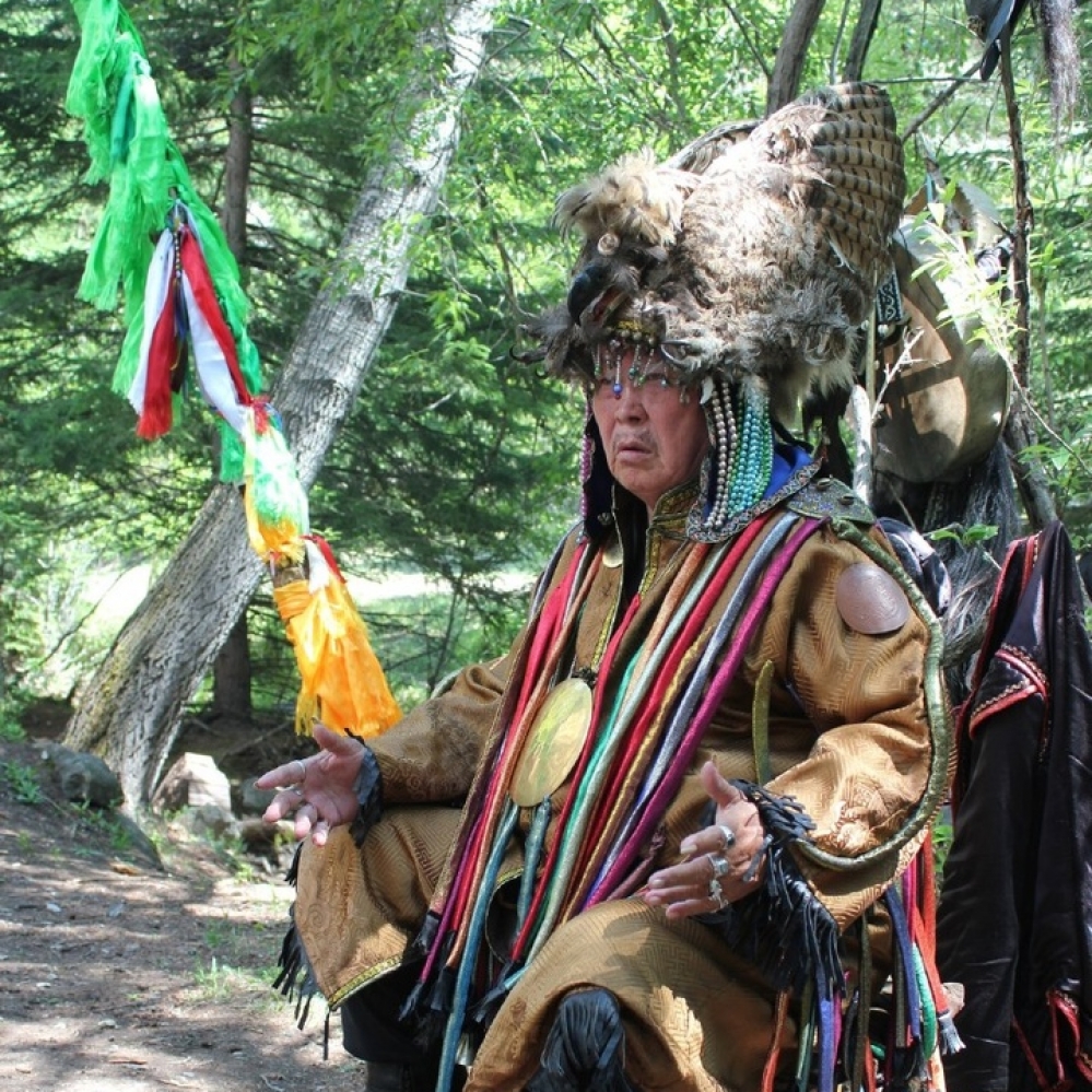 Верховный шаман Кара-оолу Допчун-Оолу.