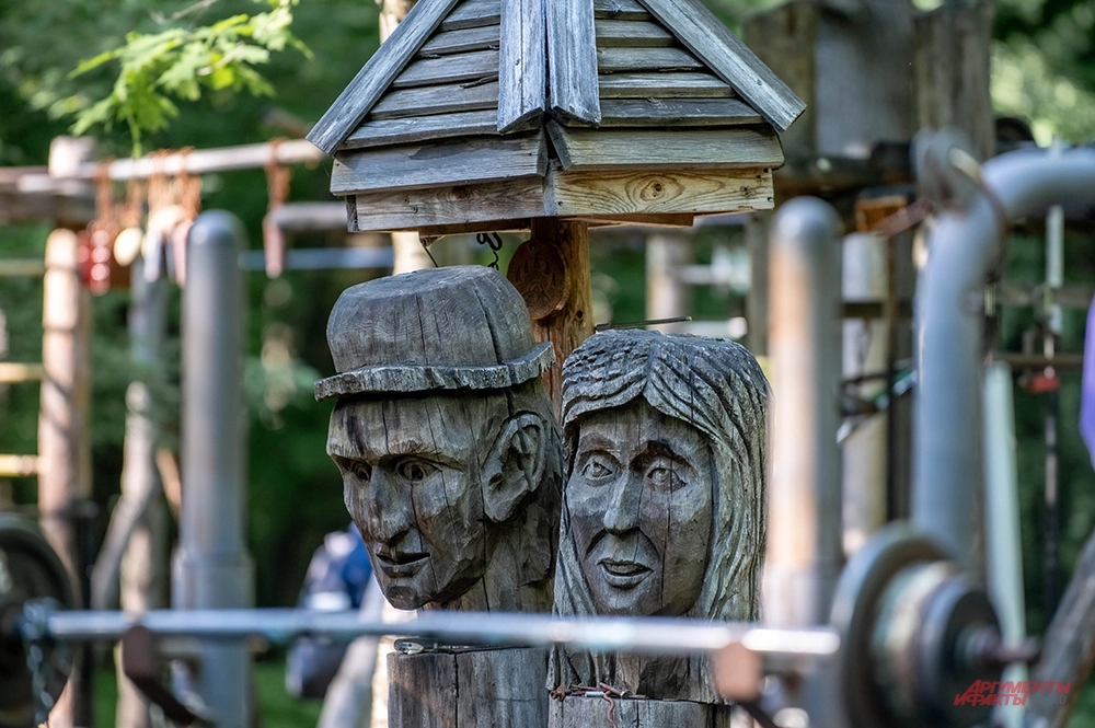 Лесная «качалка» в Тимирязевском парке.