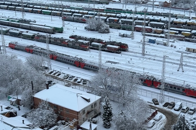 Снегопад в Ростовской области.