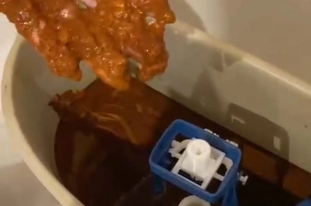 Семья поменяла сантехнику, потому что прежняя была испорчена из-за осадка