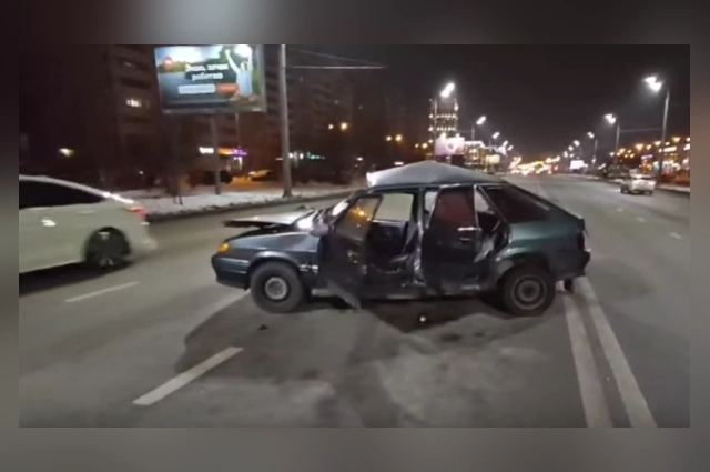 Кадры с места ДТП.