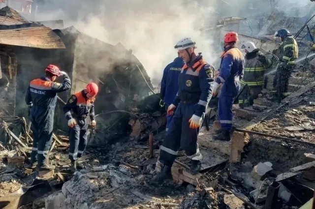 Разбор конструкции дома в Туапсе, разрушенного в результате атаки БПЛА ВСУ
