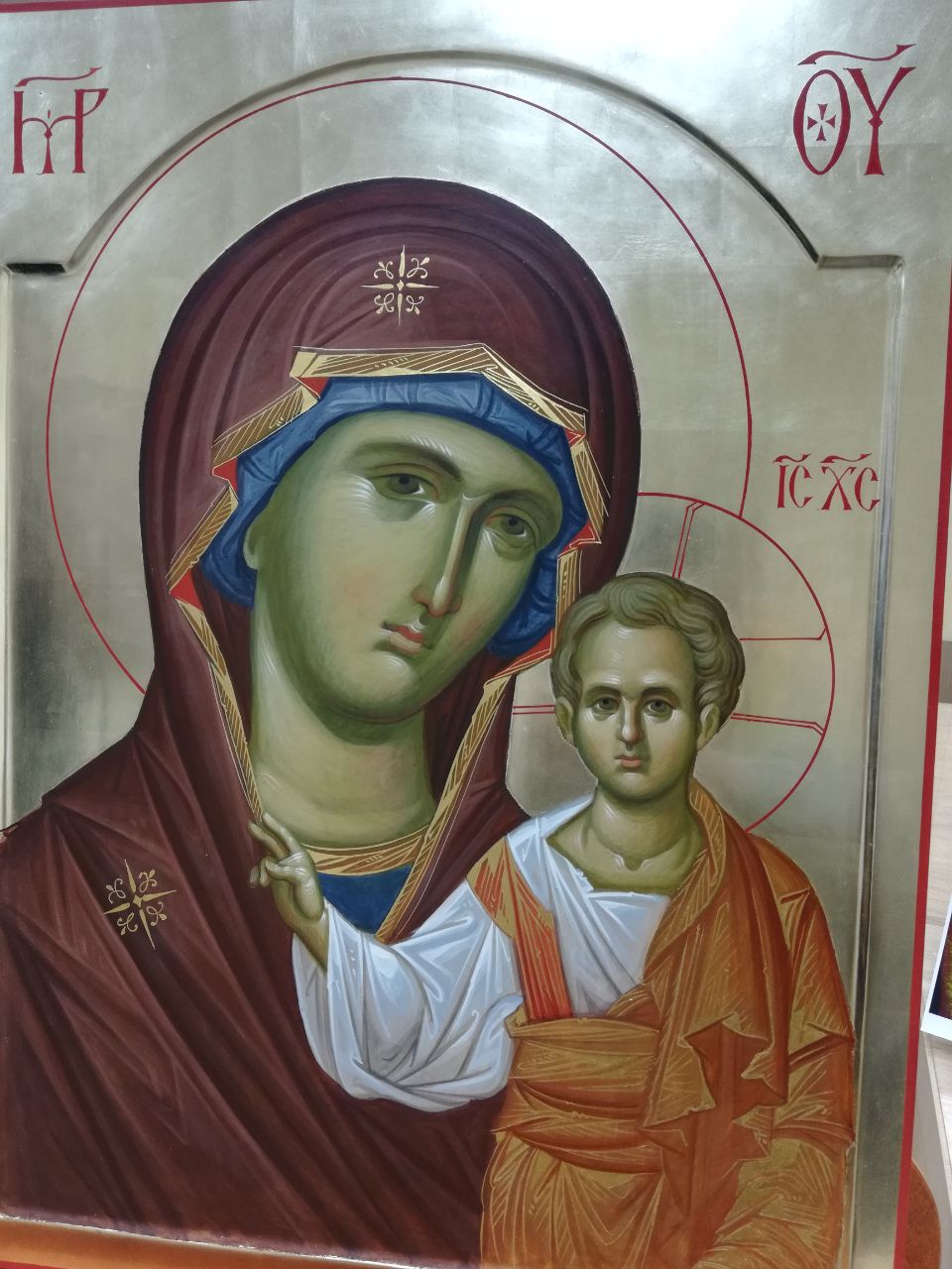 Образ иконы Казанской Божией Матери почти завершён.