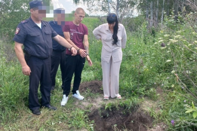 Мужчина показал место, где спрятал останки тела своей жены.