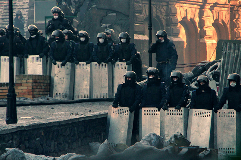 Бойцы Беркута в Киеве
