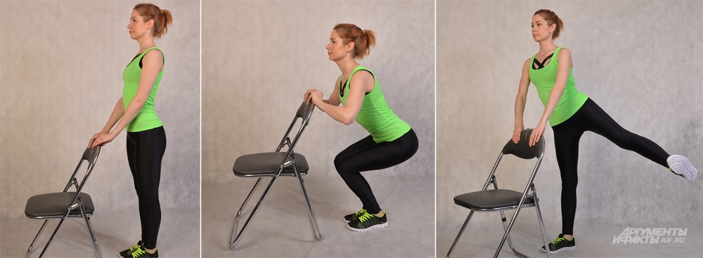 Комплекс упражнений со стулом для женщин
