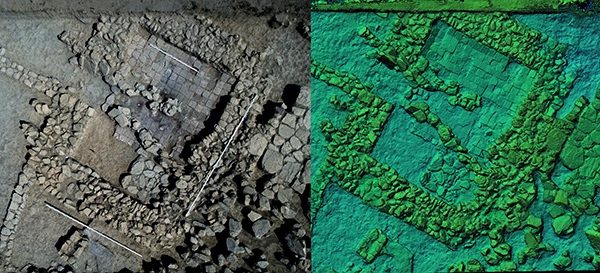 Постройка на уровне второго пола после расчистки.