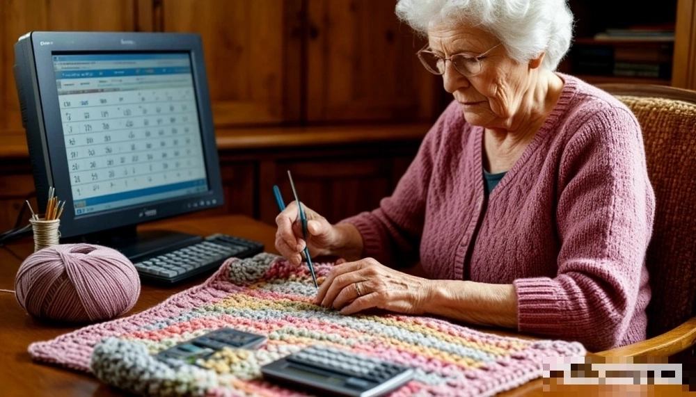 Проработав бухгалтером много лет, одна пожилая женщина реализовала себя в рукоделии, выйдя на пенсию.