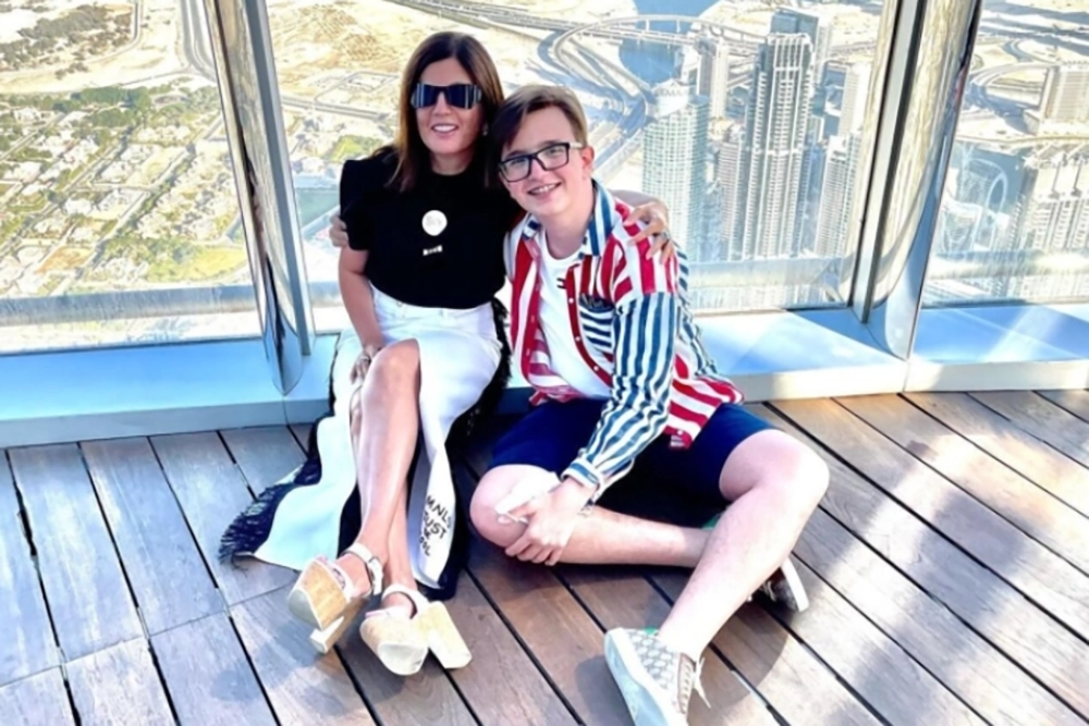 Диана Гурцкая с сыном.