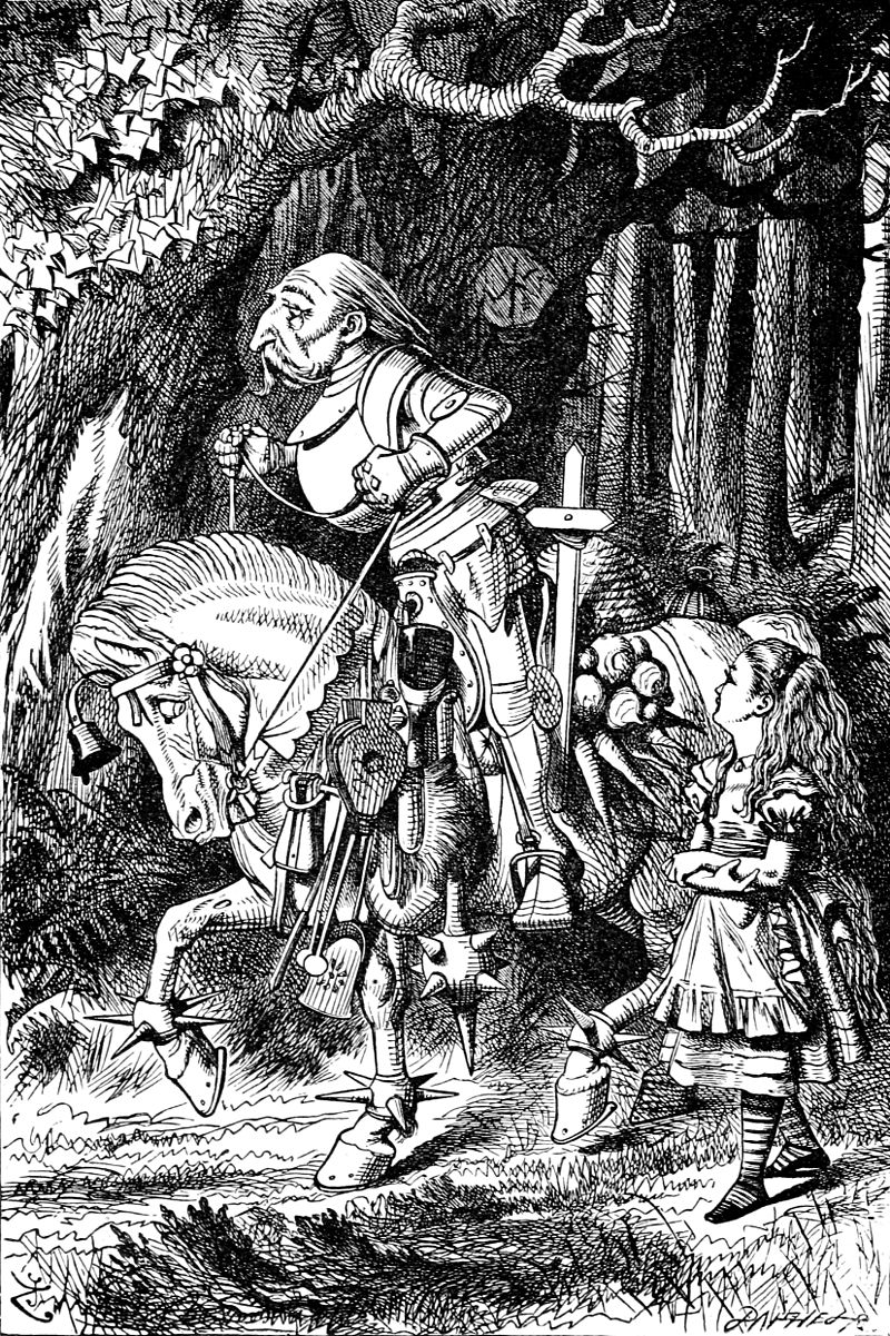 Джон Тенниел. Алиса и Белый Рыцарь (иллюстрация к повести Алиса в Зазеркалье).
