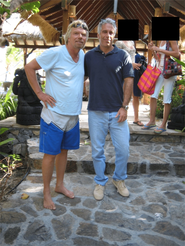 Сэр Ричард Брэндсон, Джеффри Эпштейн.