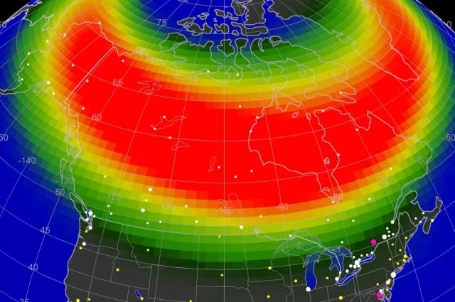 Над Канадой уже прошли экстремально яркие сияния.
