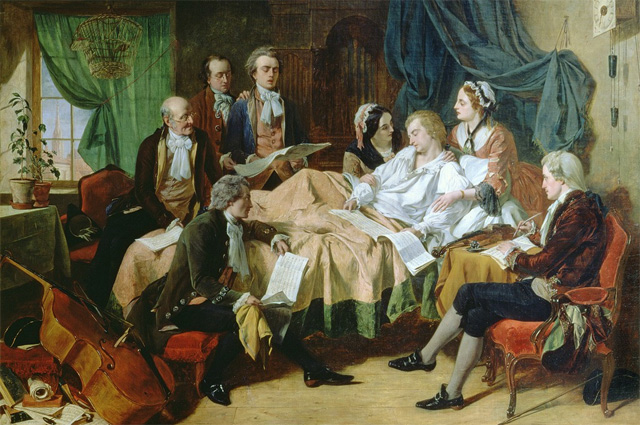«Последние часы жизни Моцарта», картина работы Г. Н. О’Нила, 1860-е гг.