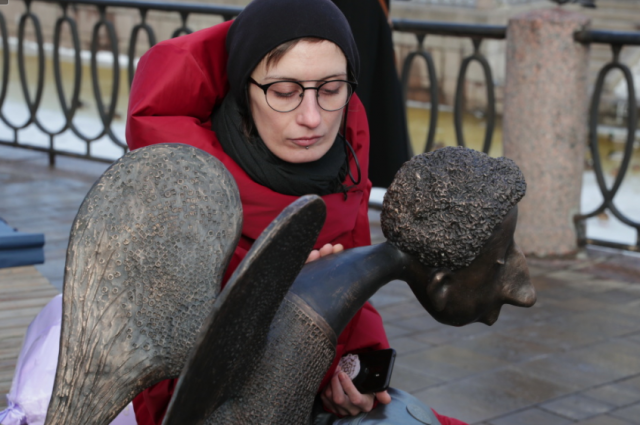 В церемонии участвовала вдова скульптора Мария Касьяненко. 