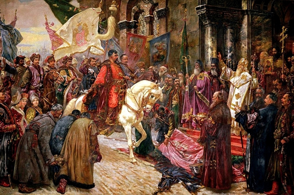 Въезд Богдана Хмельницкого в Киев. Картина Николая Ивасюка, конец XIX века