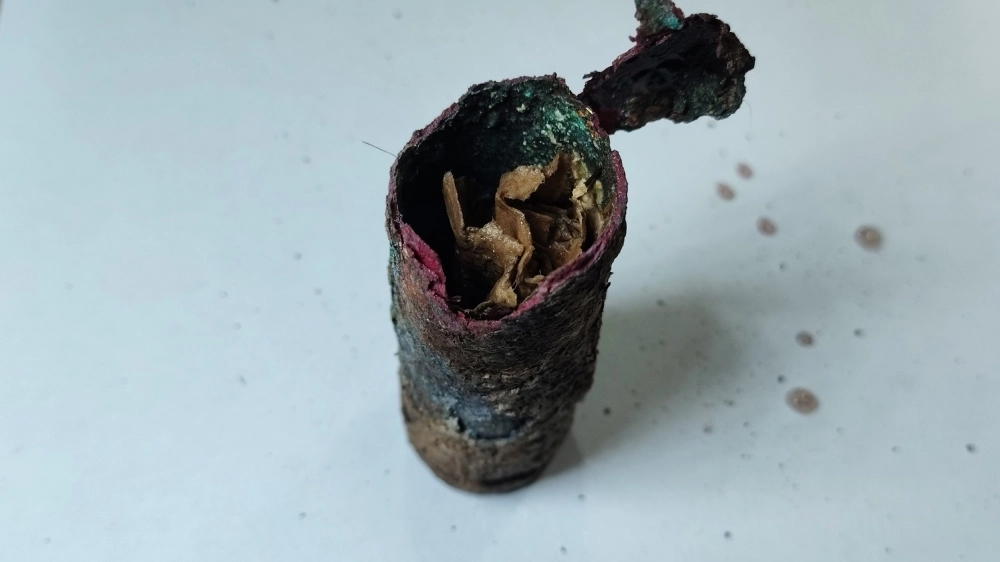 Гильза была в плохом состоянии, практически рассыпалась.