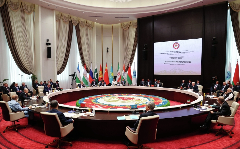 1 сентября 2026. Президент РФ Владимир Путин выступает на заседании Совета глав государств - членов Шанхайской организации сотрудничества (ШОС) в Бишкеке.