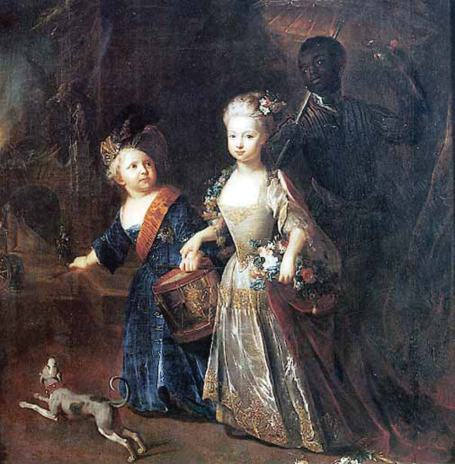 Принц Фридрих с сестрой Вильгельминой.