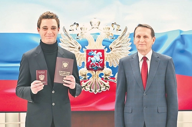 Гражданин РФ Димитрий Фолимонофф вместе с директором СВР Сергеем Нарышкиным.